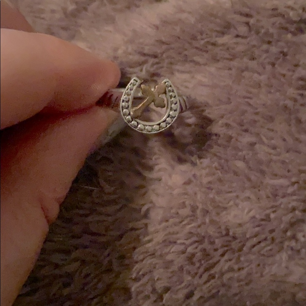 Montana Silversmith Cross Horseshoe Ring Size 7